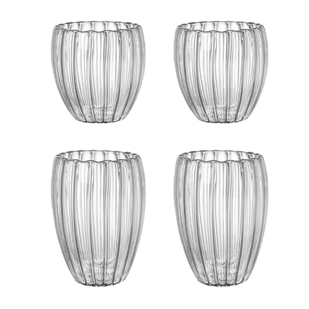 Set 4 pahare cu pereti dubli, Quasar & Co.®, termorezistente, model stripe, 2×210 ml/2×270 ml, sticla borosilicata, transparent 2 Set 4 pahare cu pereti dubli, Quasar & Co.®, termorezistente, model stripe, 2×210 ml/2×270 ml, sticla borosilicata, transparent 2