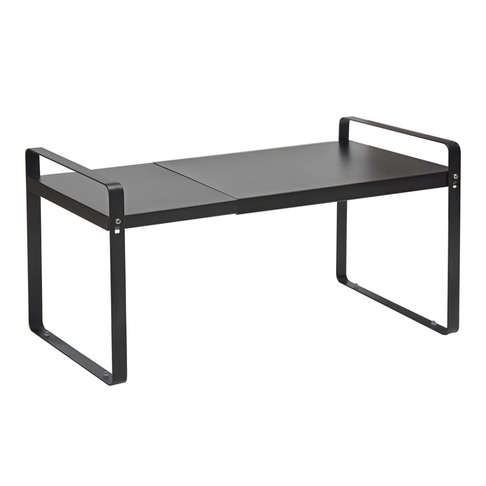 Raft universal depozitare, Quasar & Co.®, extensibil, multifunctional, suprapozabil, 24-41 x 18 x 28 cm, metal, negru 2