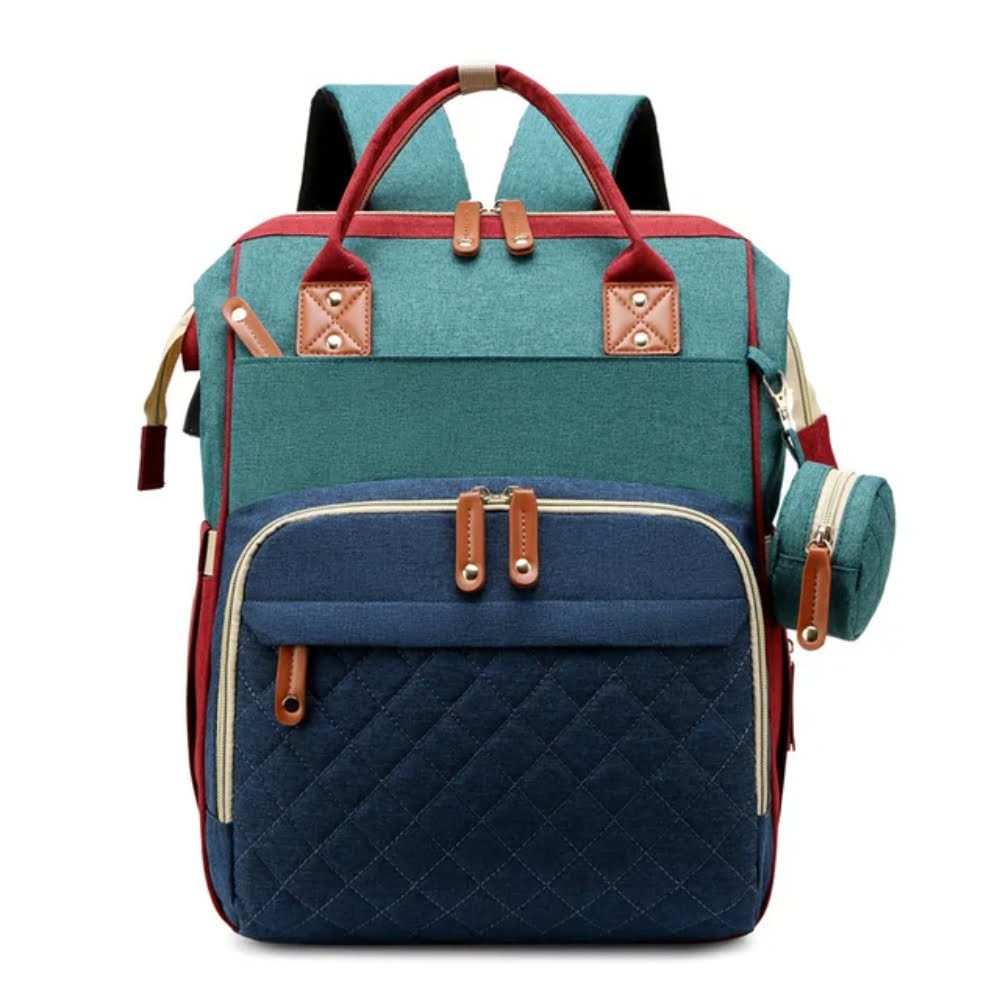 Geanta/rucsac, Quasar & Co.®, cu port USB si 14 compartimente, textil, 40 x 30 x 14 cm, multicolor 2