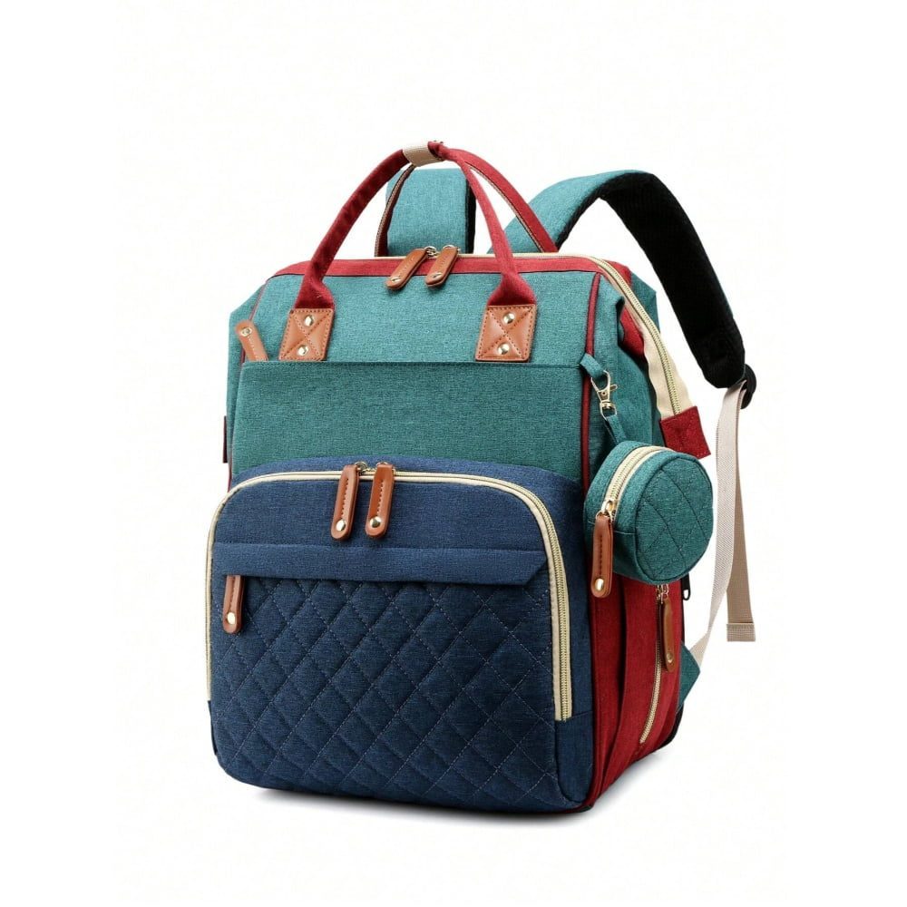 Geanta/rucsac, Quasar & Co.®, cu port USB si 14 compartimente, textil, 40 x 30 x 14 cm, multicolor
