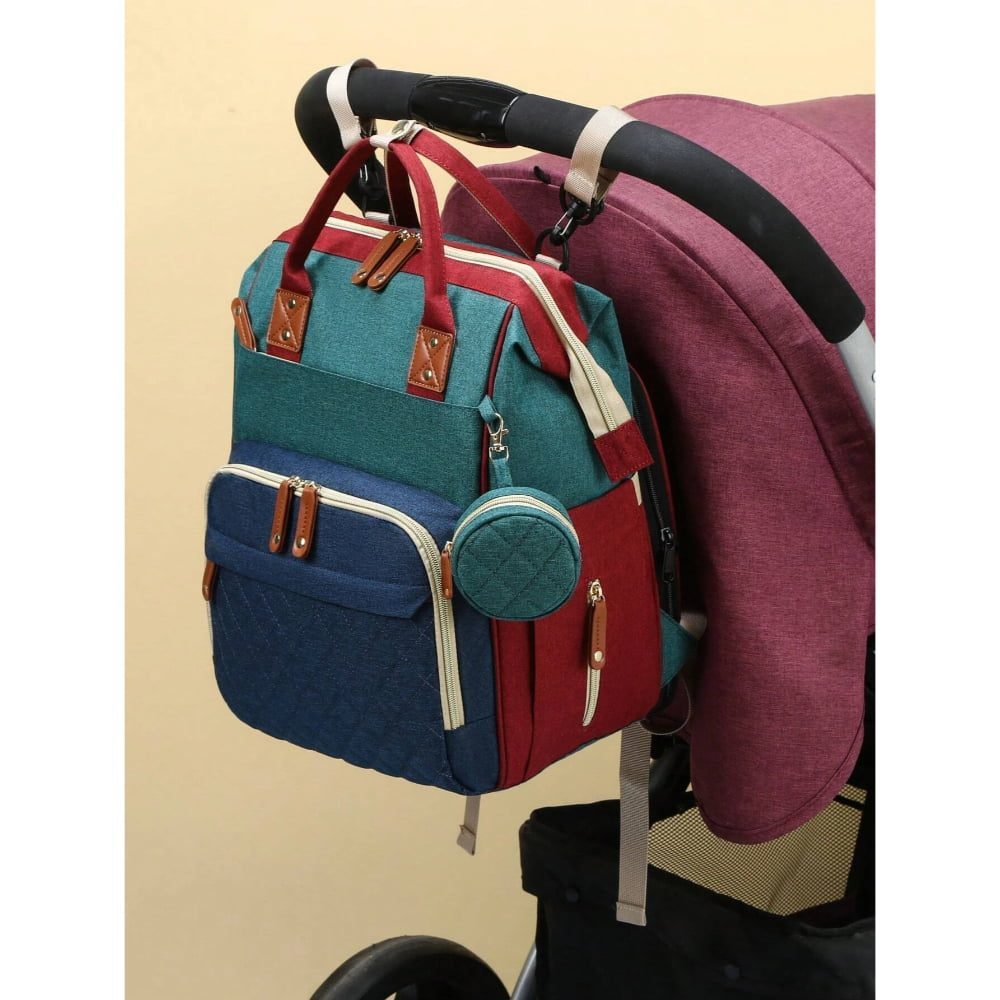 Geanta/rucsac, Quasar & Co.®, cu port USB si 14 compartimente, textil, 40 x 30 x 14 cm, multicolor 6