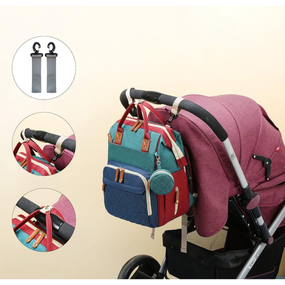 Geanta/rucsac, Quasar & Co.®, cu port USB si 14 compartimente, textil, 40 x 30 x 14 cm, multicolor 8