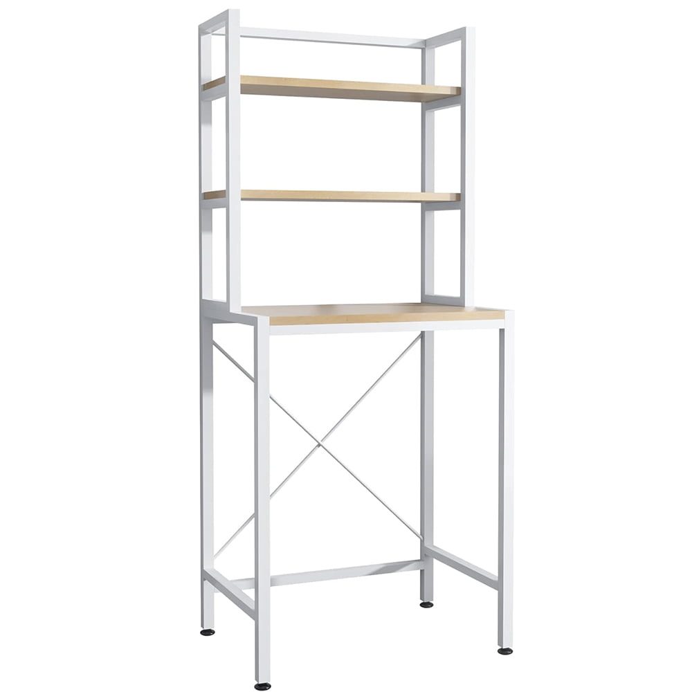 Raft depozitare universal, Quasar & Co.®, peste masina de spalat, cu 3 polite, metal/lemn, 65 x 60 x 182 cm, alb 2 Raft depozitare universal, Quasar & Co.®, peste masina de spalat, cu 3 polite, metal/lemn, 65 x 60 x 182 cm, alb 2