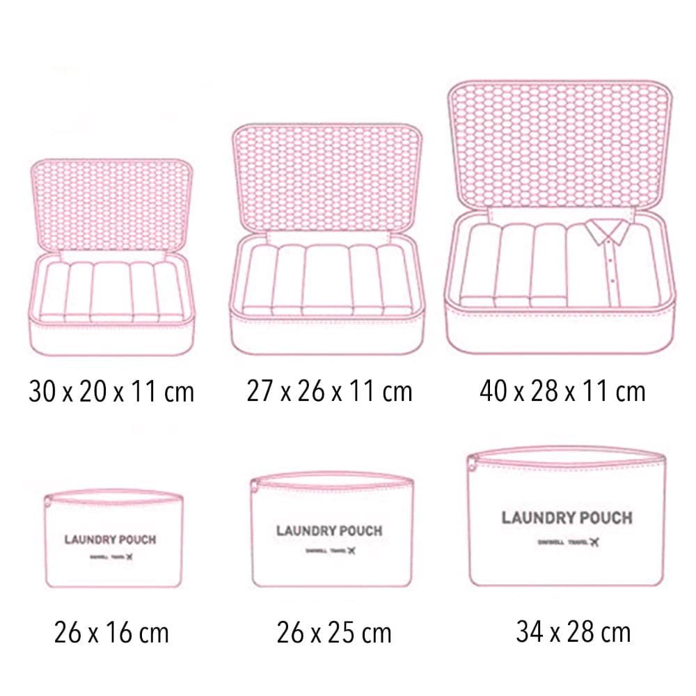 Set 7 huse organizare bagaj si o gentuta cosmetice calatorie, Quasar & Co.®, pretabile voiaj, accesorii valiza/troler, visiniu 8 Set 7 huse organizare bagaj si o gentuta cosmetice calatorie, Quasar & Co.®, pretabile voiaj, accesorii valiza/troler, visiniu 8