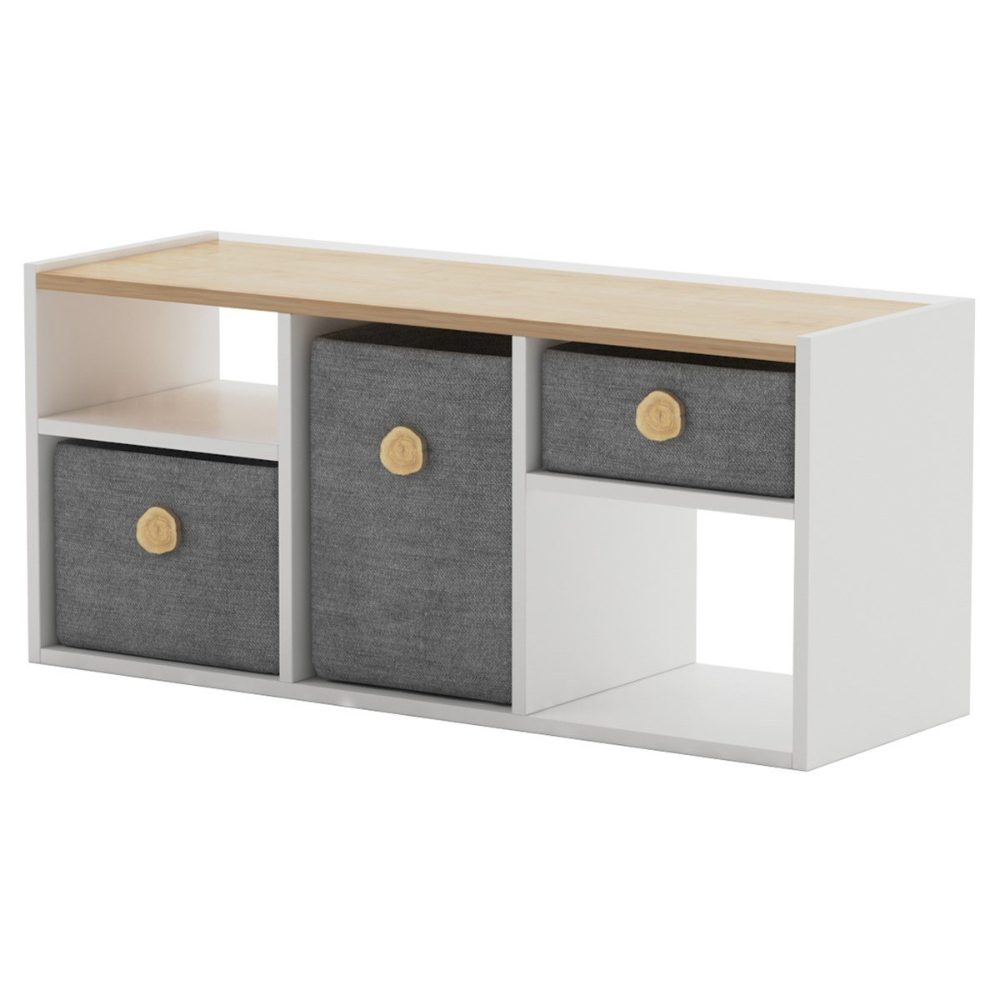 Comoda TV, Quasar & Co.®, mobilier living/dormitor/camera copilului, cu sertare, 103.6 x 35 x 46 cm, MDF, alb mat/stejar 2 Comoda TV, Quasar & Co.®, mobilier living/dormitor/camera copilului, cu sertare, 103.6 x 35 x 46 cm, MDF, alb mat/stejar 2