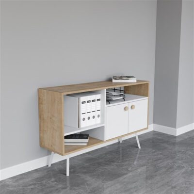 Comoda TV, Quasar & Co.®, mobilier living/dormitor, 118.6 x 35 x 73.5 cm, MDF, stejar deschis/alb 7 Comoda TV, Quasar & Co.®, mobilier living/dormitor, 118.6 x 35 x 73.5 cm, MDF, stejar deschis/alb 7
