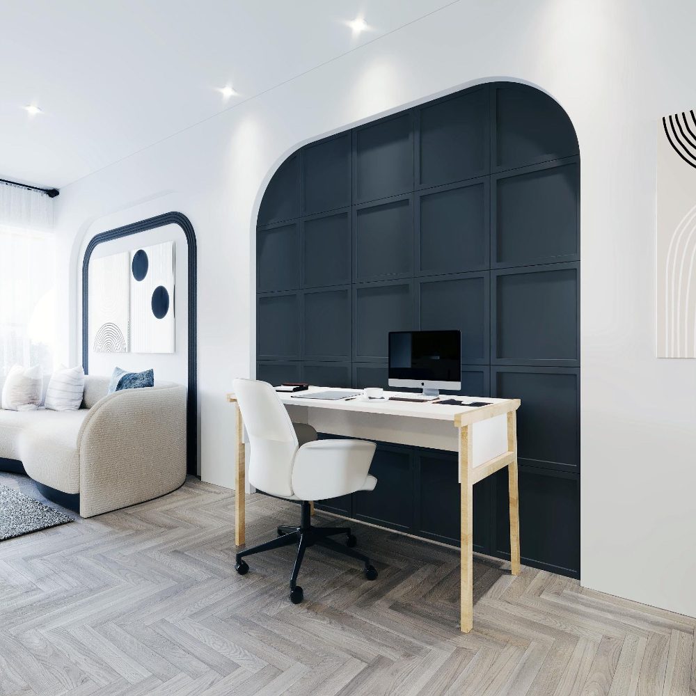 Birou, Quasar & Co.®, mobilier living/office, 120 x 60 x 74 cm, MDF, alb/stejar alb 3 Birou, Quasar & Co.®, mobilier living/office, 120 x 60 x 74 cm, MDF, alb/stejar alb 3
