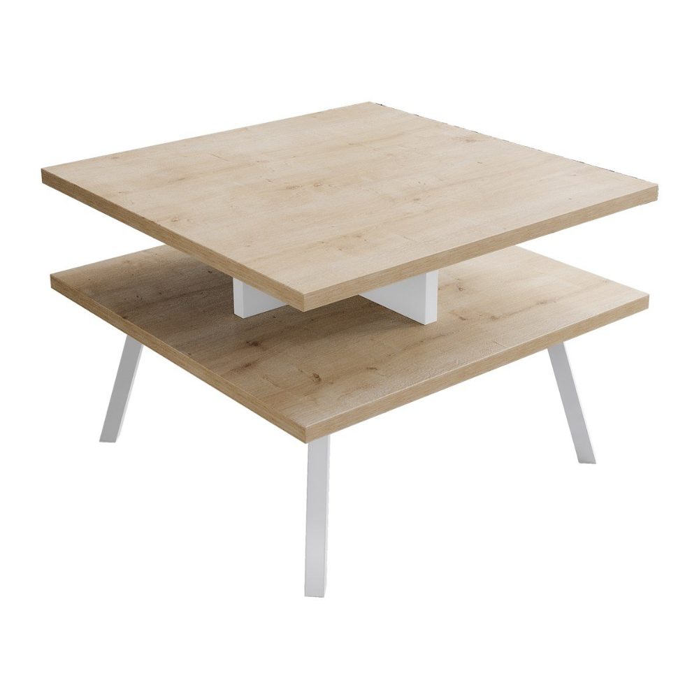 Set birou cu masa cafea, Quasar & Co.®, mobilier living/office, 140 x 60 x 73.8 cm/45 x 45 x 35 cm, stejar/alb intens 4 Set birou cu masa cafea, Quasar & Co.®, mobilier living/office, 140 x 60 x 73.8 cm/45 x 45 x 35 cm, stejar/alb intens 4