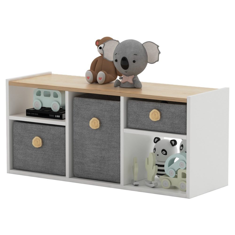 Comoda TV, Quasar & Co.®, mobilier living/dormitor/camera copilului, cu sertare, 103.6 x 35 x 46 cm, MDF, alb mat/stejar 4 Comoda TV, Quasar & Co.®, mobilier living/dormitor/camera copilului, cu sertare, 103.6 x 35 x 46 cm, MDF, alb mat/stejar 4