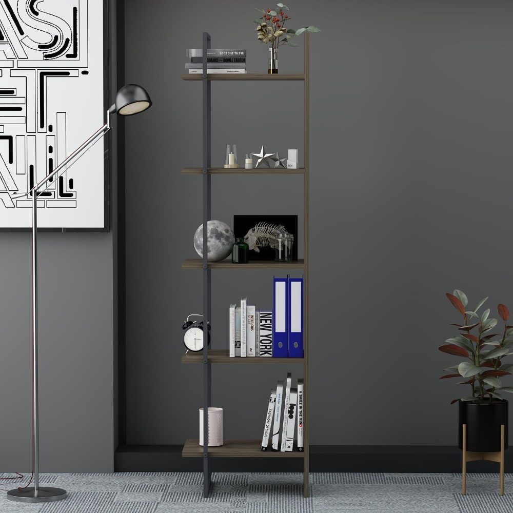 Raft de colt, Quasar & Co.®, mobilier living/dormitor, 45 x 30 x 171 cm, MDF, nuc inchis 4 Raft de colt, Quasar & Co.®, mobilier living/dormitor, 45 x 30 x 171 cm, MDF, nuc inchis 4