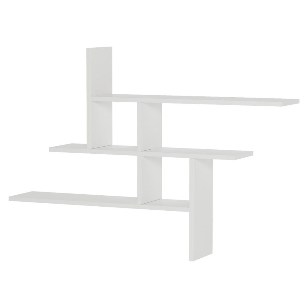 Raft perete, Quasar & Co.®, mobilier living/dormitor, 118 x 82 x 20 cm, MDF, alb 2