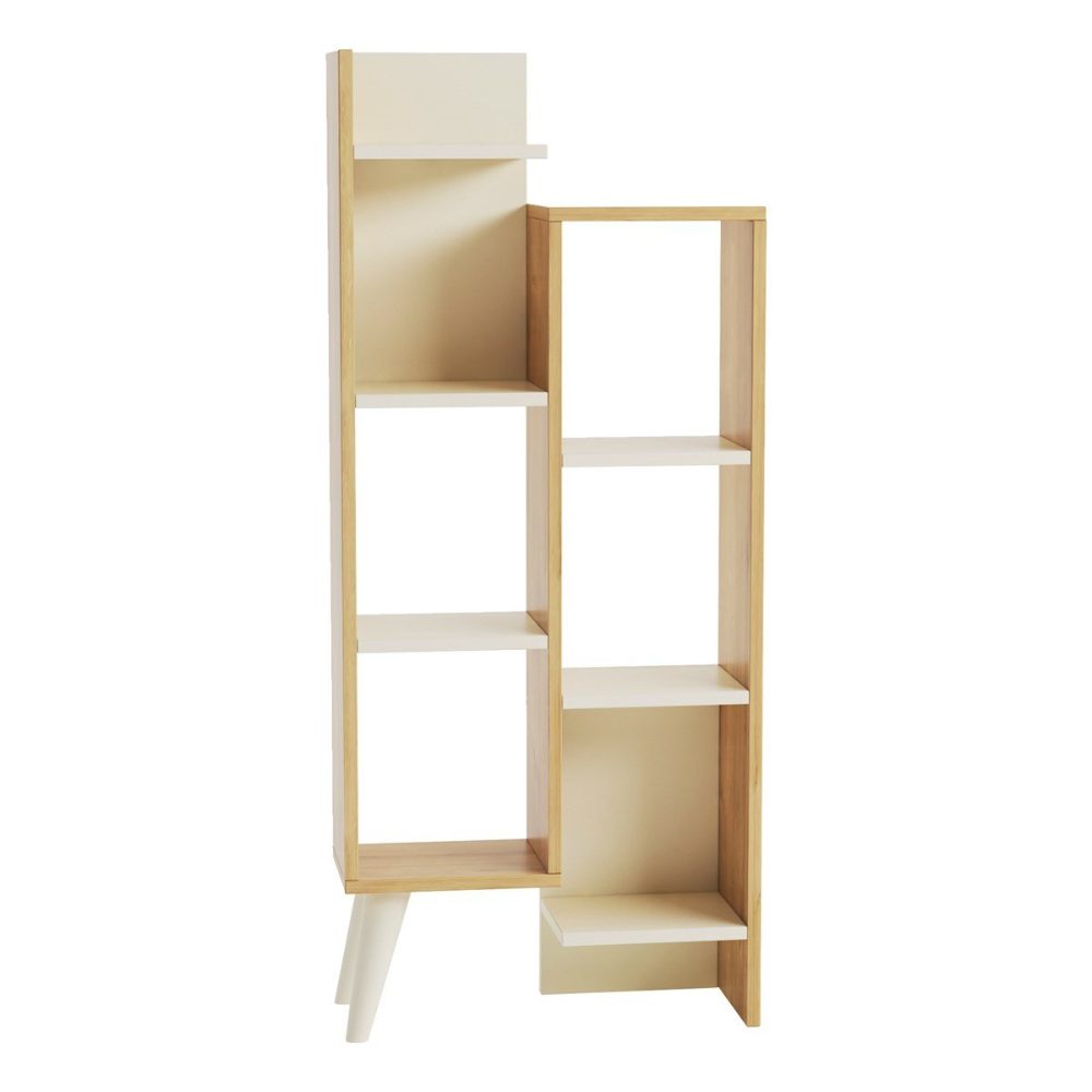 Biblioteca, Quasar & Co.®, mobilier living, 55.4 x 22 x 129.2 cm, MDF, stejar/alb 2 Biblioteca, Quasar & Co.®, mobilier living, 55.4 x 22 x 129.2 cm, MDF, stejar/alb 2
