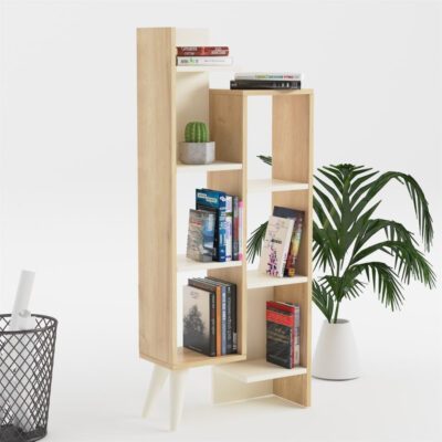 Biblioteca, Quasar & Co.®, mobilier living, 55.4 x 22 x 129.2 cm, MDF, stejar/alb 9 Biblioteca, Quasar & Co.®, mobilier living, 55.4 x 22 x 129.2 cm, MDF, stejar/alb 9