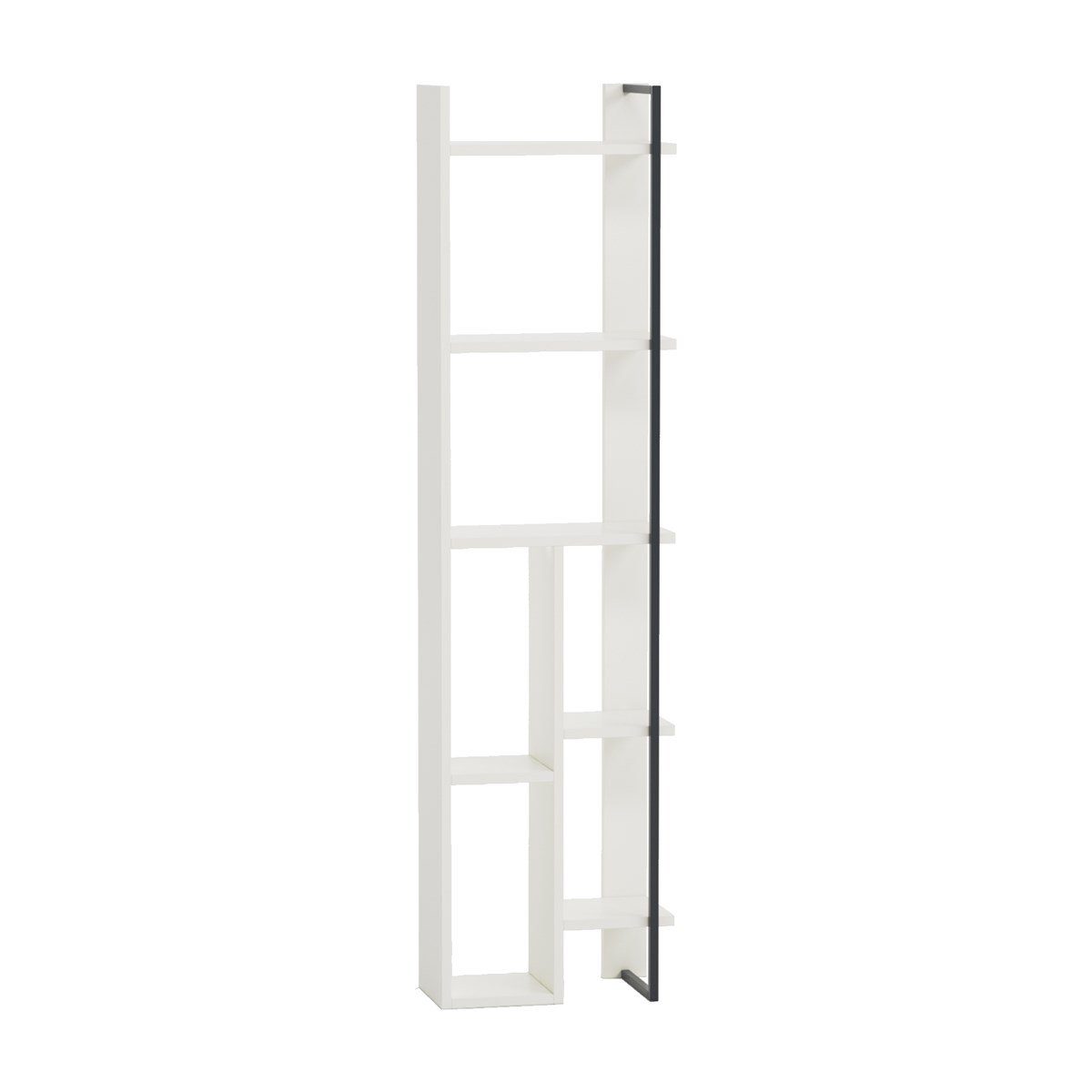 Raft de colt, Quasar & Co.®, mobilier living/dormitor, 42 x 23 x 160 cm, MDF, alb mat 2