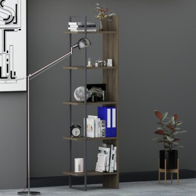 Raft de colt, Quasar & Co.®, mobilier living/dormitor, 45 x 30 x 171 cm, MDF, nuc inchis 6 Raft de colt, Quasar & Co.®, mobilier living/dormitor, 45 x 30 x 171 cm, MDF, nuc inchis 6