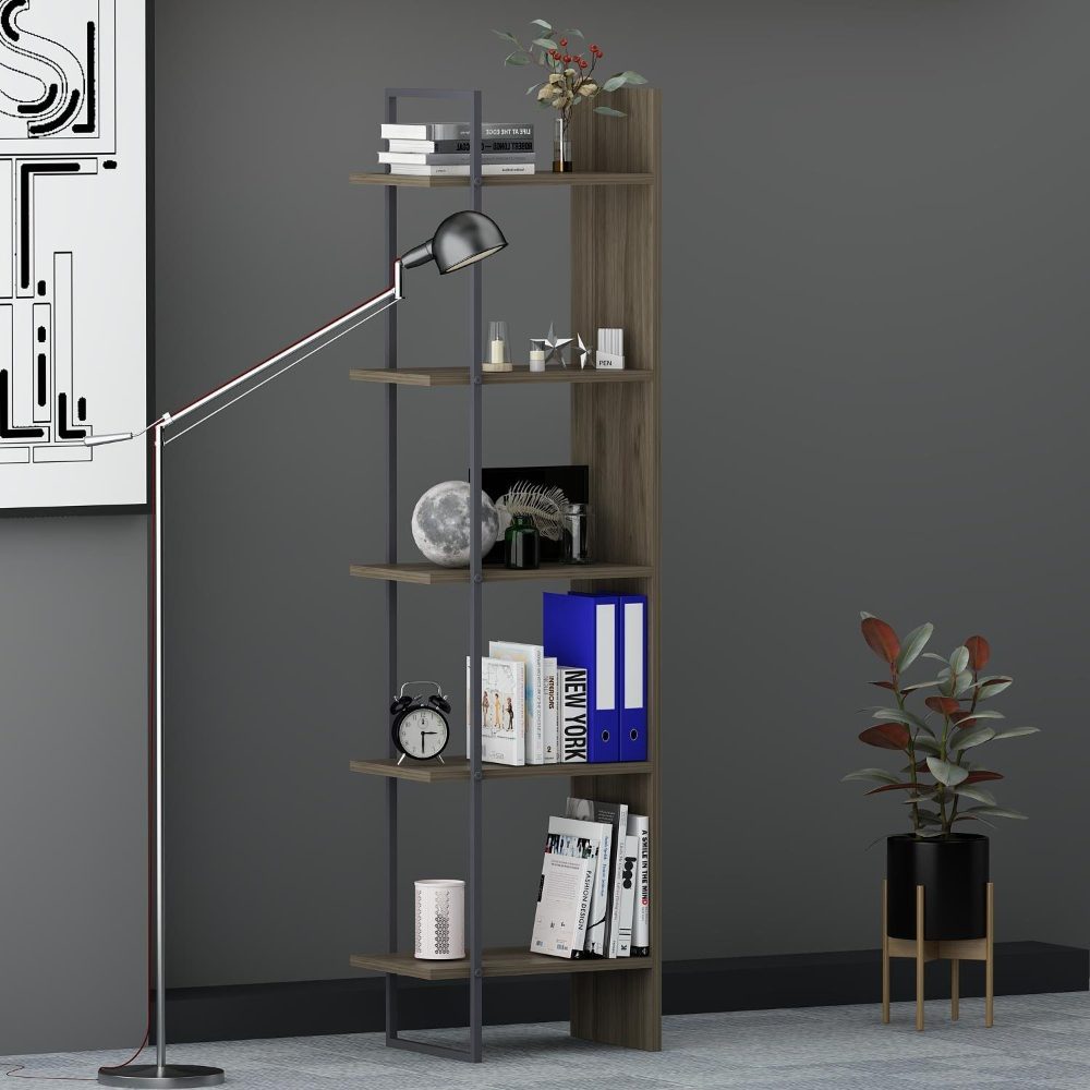 44026017.1 Raft de colt, Quasar & Co.®, mobilier living/dormitor, 45 x 30 x 171 cm, MDF, nuc inchis