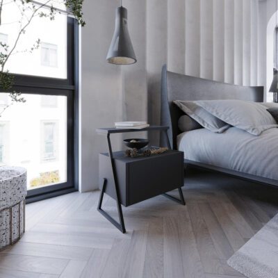 Noptiera, Quasar & Co.®, MDF, 49×29.5×50 cm, gri antracit 8 Noptiera, Quasar & Co.®, MDF, 49×29.5×50 cm, gri antracit 8