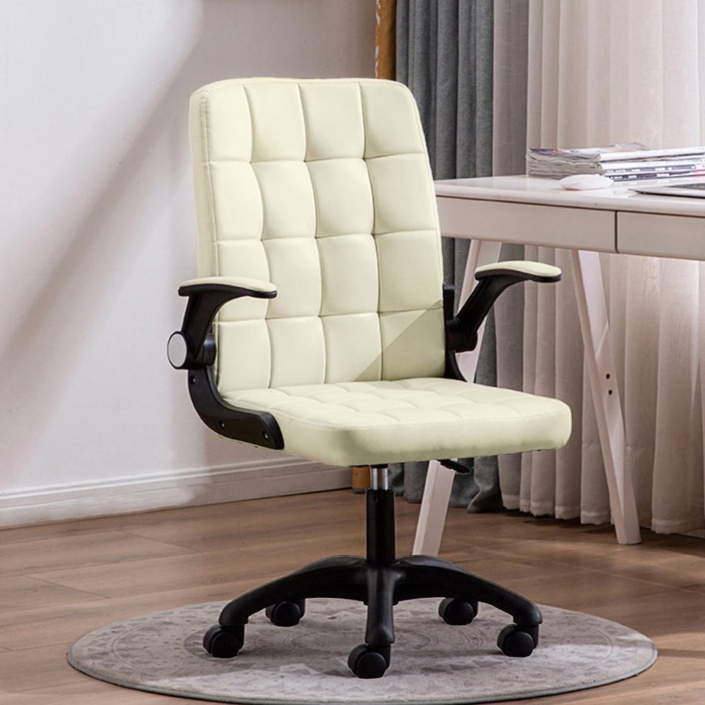 Scaun de birou, Quasar & Co.®, ergonomic, manere rabatabile, sezut si spatar buretat, inaltime reglabila, scaune 5 roti pivotante, rotativ, sistem rotire 360°, piele ecologica, GAMA, crem 2 Scaun de birou, Quasar & Co.®, ergonomic, manere rabatabile, sezut si spatar buretat, inaltime reglabila, scaune 5 roti pivotante, rotativ, sistem rotire 360°, piele ecologica, GAMA, crem 2