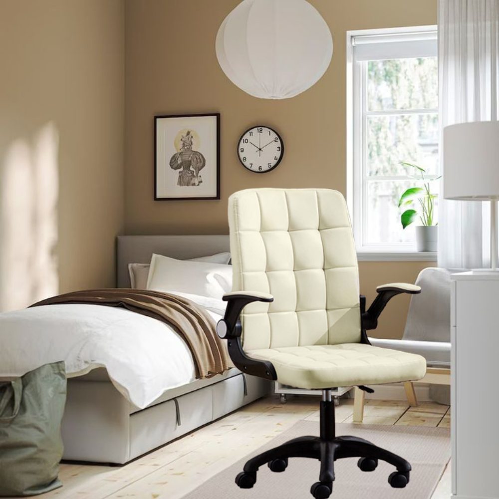 Scaun de birou, Quasar & Co.®, ergonomic, manere rabatabile, sezut si spatar buretat, inaltime reglabila, scaune 5 roti pivotante, rotativ, sistem rotire 360°, piele ecologica, GAMA, crem 3 Scaun de birou, Quasar & Co.®, ergonomic, manere rabatabile, sezut si spatar buretat, inaltime reglabila, scaune 5 roti pivotante, rotativ, sistem rotire 360°, piele ecologica, GAMA, crem 3