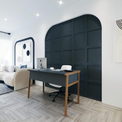 Birou, Quasar & Co.®, mobilier living/office, 120 x 60 x 74 cm, MDF, gri/nuc natur 7 Birou, Quasar & Co.®, mobilier living/office, 120 x 60 x 74 cm, MDF, gri/nuc natur 7