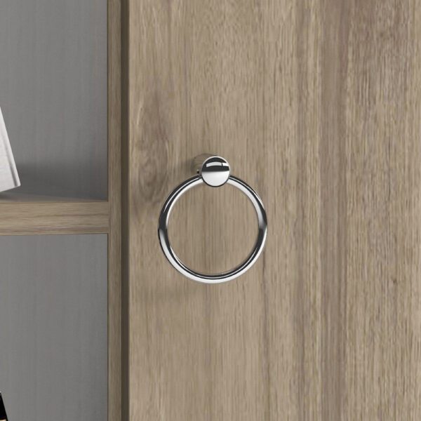 Dulap, Quasar & Co.®, mobilier living/dormitor, 50 x 29.8 x 137 cm, MDF, gri/nuc - imagine 7