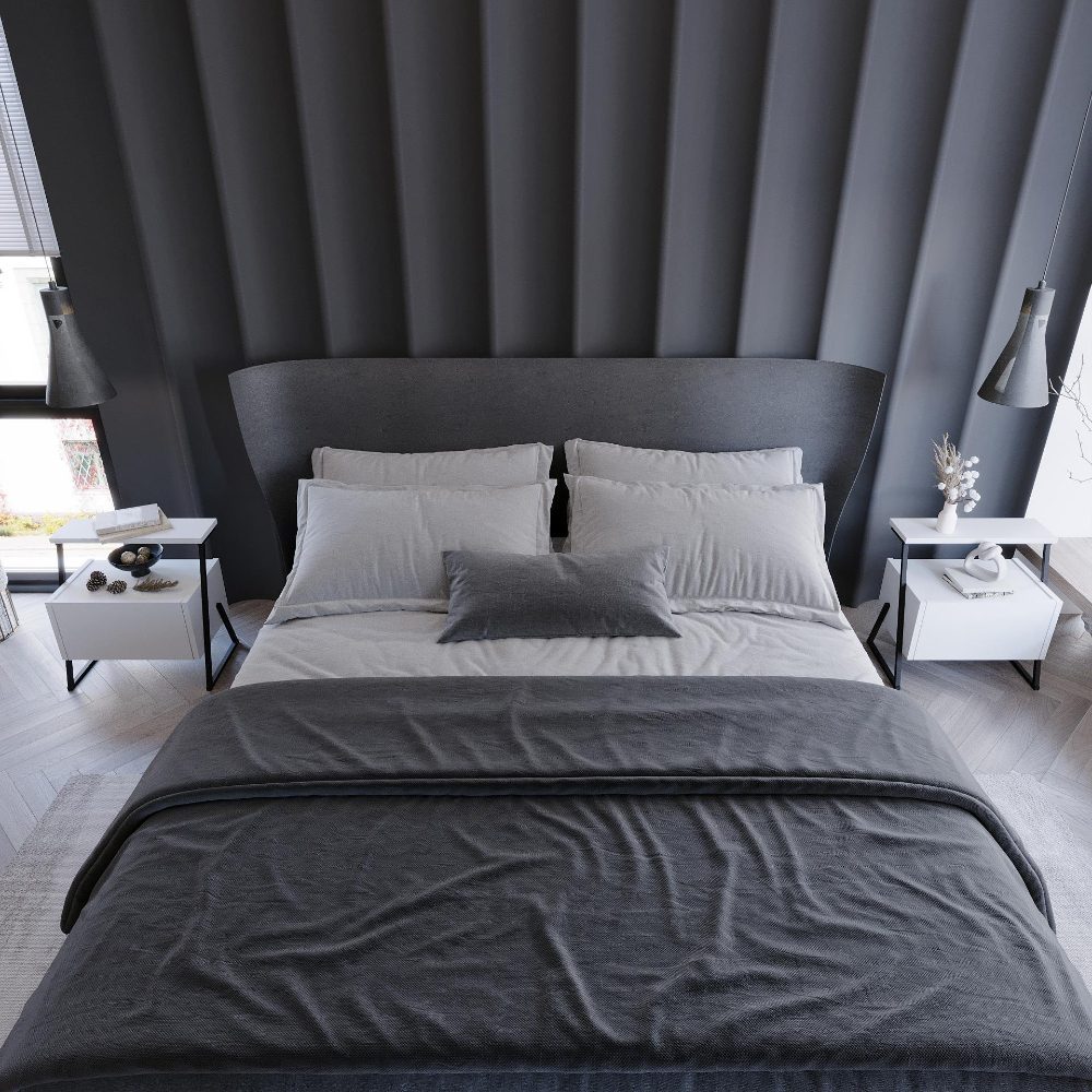 Set 2 noptiere, Quasar & Co.®, MDF, 49×29.5×50 cm, alb/negru 7 Set 2 noptiere, Quasar & Co.®, MDF, 49×29.5×50 cm, alb/negru 7