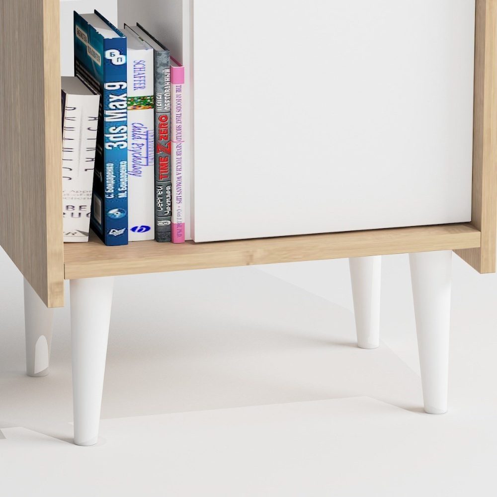 Dulap Quasar & Co.®, MDF, mobilier living/dormitor, 50×29.8×137 cm, alb/stejar 9 Dulap Quasar & Co.®, MDF, mobilier living/dormitor, 50×29.8×137 cm, alb/stejar 9