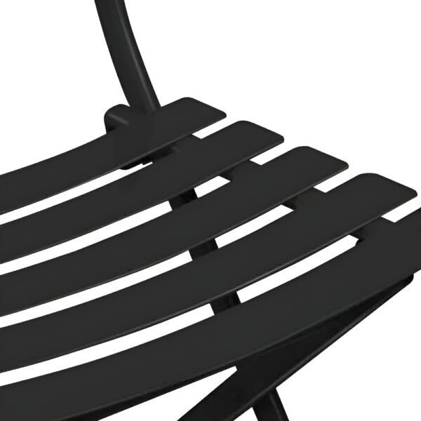 Set mobilier gradina, Quasar & Co.®, pentru balcon, terasa, bistro, format din masa si 2 scaune, pliabil, metal, negru - imagine 3