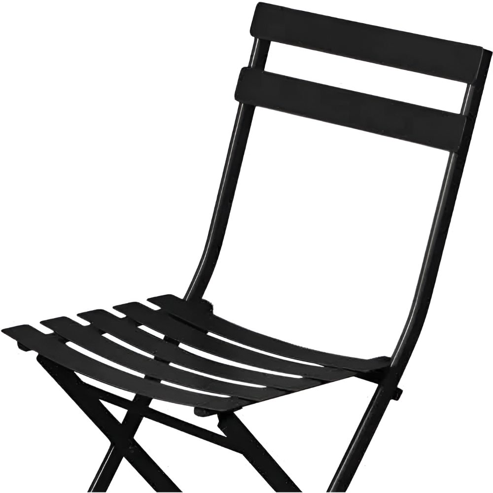 Set mobilier gradina, Quasar & Co.®, pentru balcon, terasa, bistro, format din masa si 2 scaune, pliabil, metal, negru 4