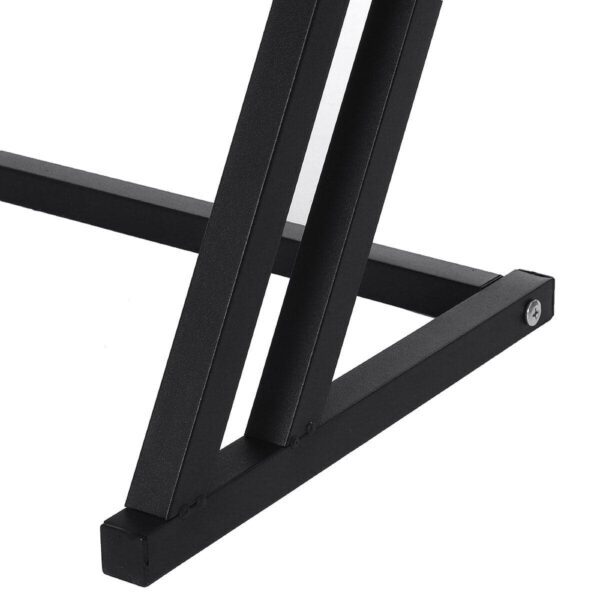 Raft cuptor microunde, Quasar & Co.®, suport bucatarie, rafturi cu 6 carlige, etajera cu cadru metalic si polite lemn, model Z-Micro, 57 x 38 x 38 cm, negru intens - imagine 6