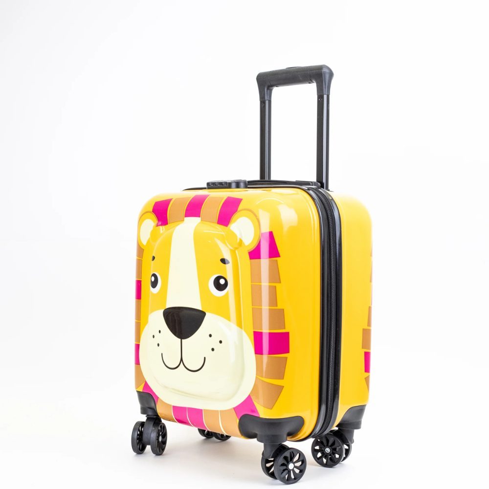 Troler cabina avion, Quasar & Co.®, Model Lion, 4 roti duble cu rotatie 360°, maner telescopic, cifru, 44x34x23 cm, ABS, galben/ciclam 4 Troler cabina avion, Quasar & Co.®, Model Lion, 4 roti duble cu rotatie 360°, maner telescopic, cifru, 44x34x23 cm, ABS, galben/ciclam 4