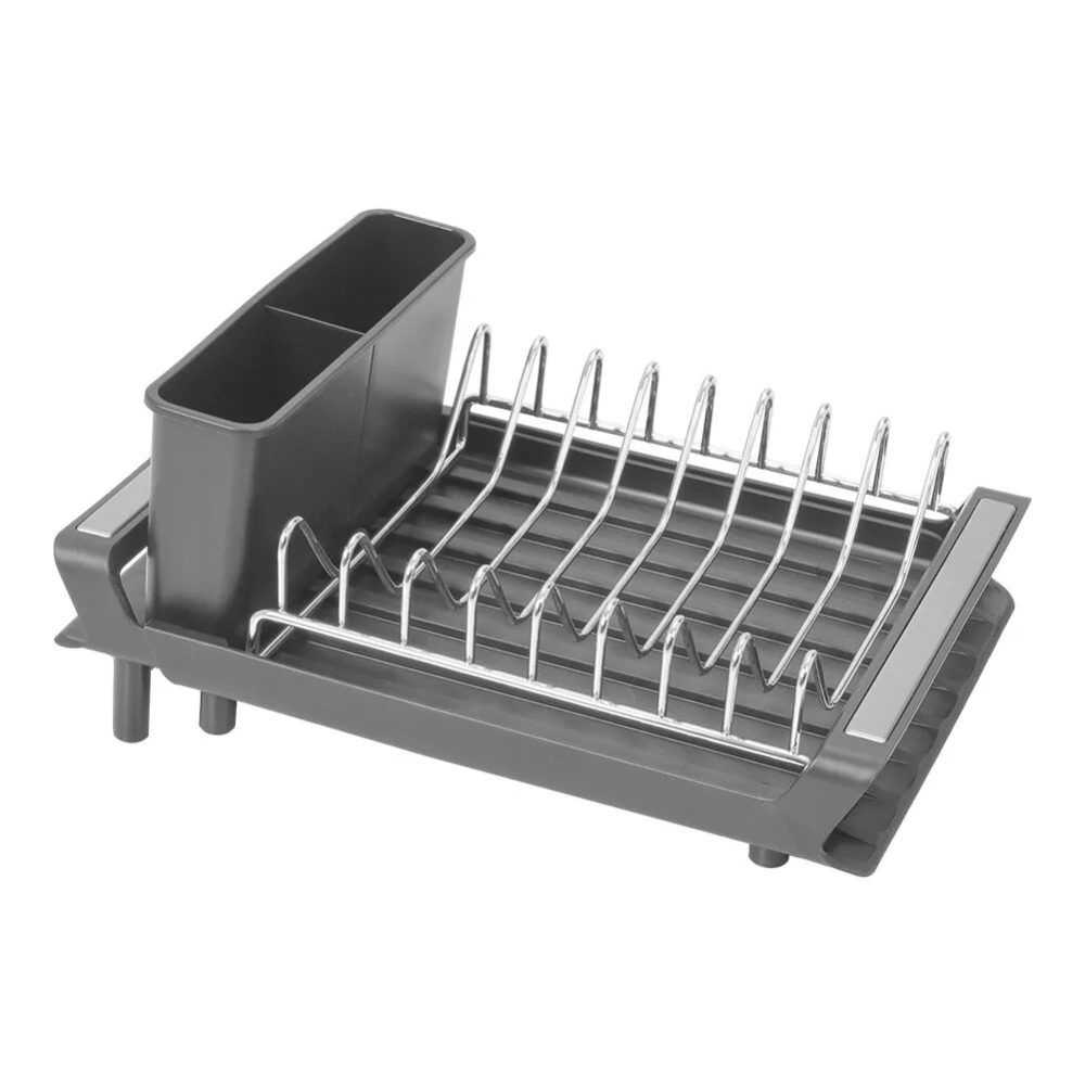 Scurgator de vase, Quasar & Co.®, extensibil, cu suport tacamuri si vesela, panta scurgere, 47.1x20x11 cm, metal/plastic, gri 6