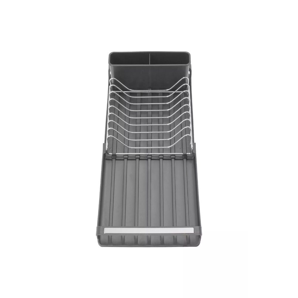 Scurgator de vase, Quasar & Co.®, extensibil, cu suport tacamuri si vesela, panta scurgere, 47.1x20x11 cm, metal/plastic, gri 4
