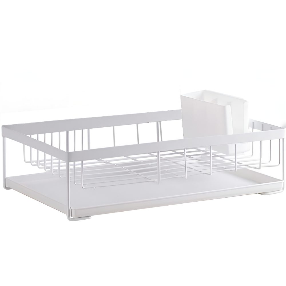 Scurgator de vase, Quasar & Co.®, cu suport tacamuri, tava scurgere, metal, 43.1 x 28.5 x 14 cm, alb 2 Scurgator de vase, Quasar & Co.®, cu suport tacamuri, tava scurgere, metal, 43.1 x 28.5 x 14 cm, alb 2