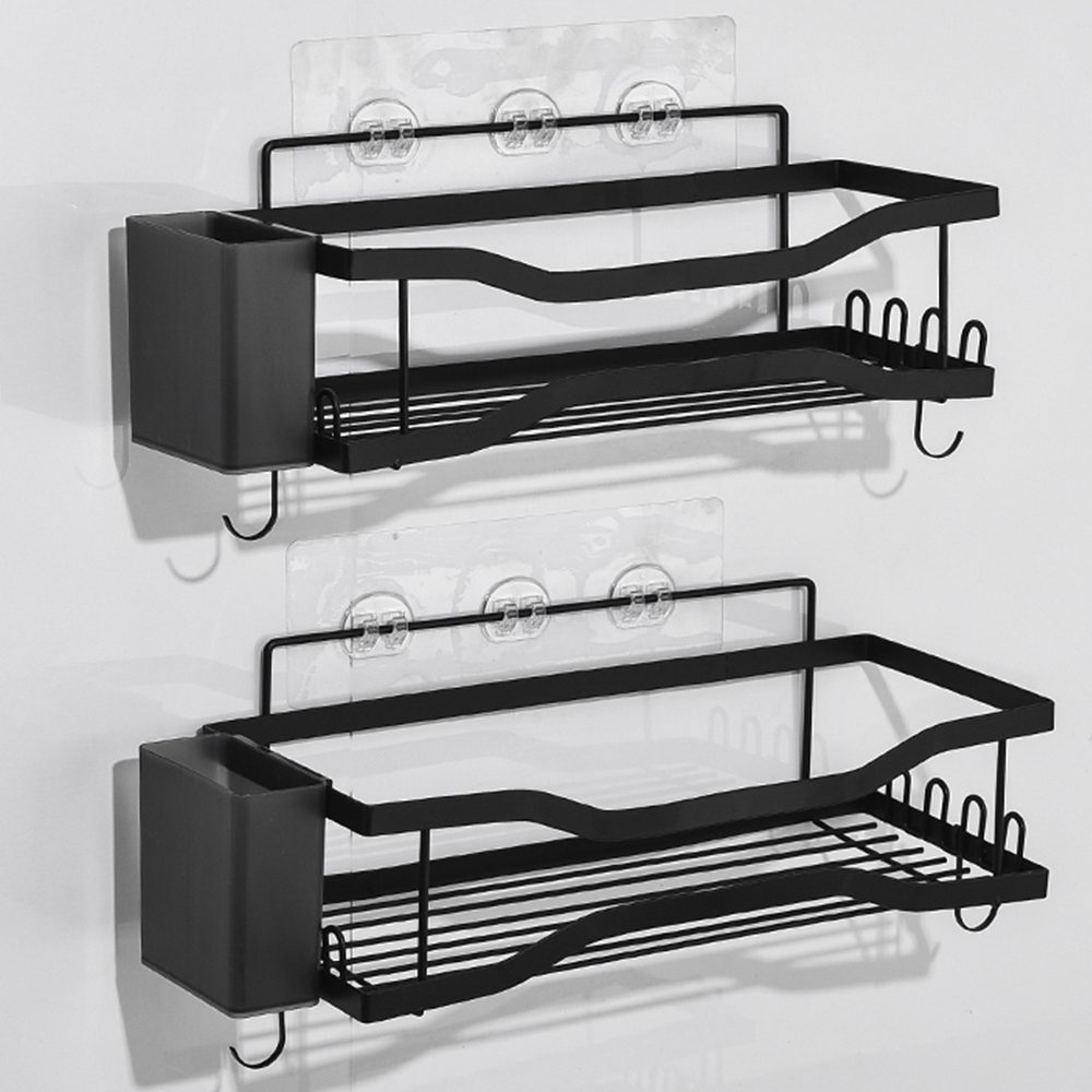 Set 5 rafturi baie si 2 compartimente, Quasar & Co.®, organizator universal, otel inoxidabil/ABS, negru 3 Set 5 rafturi baie si 2 compartimente, Quasar & Co.®, organizator universal, otel inoxidabil/ABS, negru 3