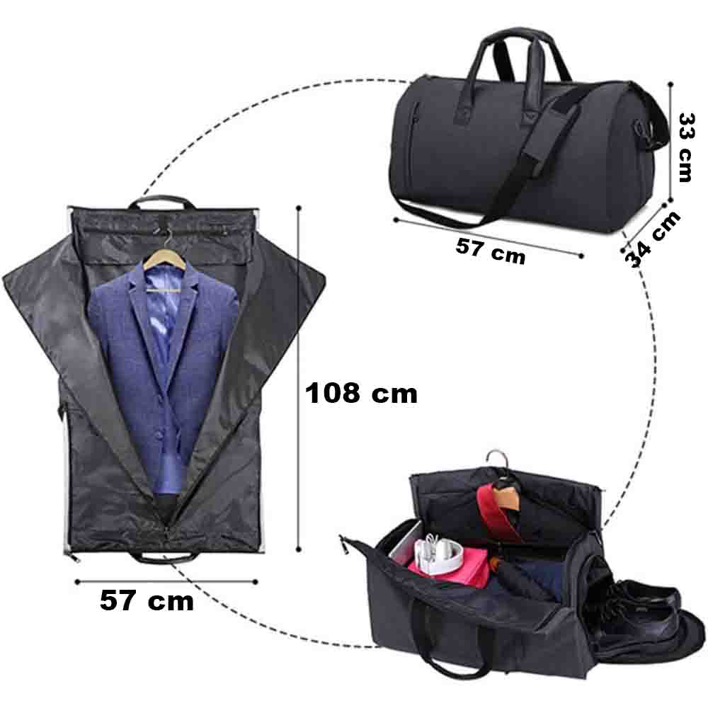 Geanta smart business pentru voiaj, Quasar & Co.®, compartiment special pentru transport costum si pantofi, poliester, 57 x 34 x 33 cm, negru 11 Geanta smart business pentru voiaj, Quasar & Co.®, compartiment special pentru transport costum si pantofi, poliester, 57 x 34 x 33 cm, negru 11