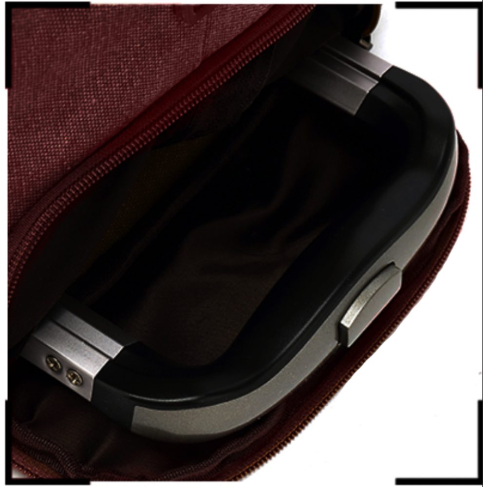 Geanta voiaj, Quasar & Co.®, tip troler, duffle, 57x39x25 cm, oxford/piele ecologica, visiniu 3 Geanta voiaj, Quasar & Co.®, tip troler, duffle, 57x39x25 cm, oxford/piele ecologica, visiniu 3