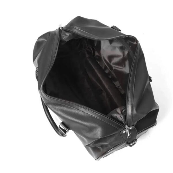 Geanta voiaj, Quasar & Co.®, tip troler, duffle, 52x28x27 cm, piele ecologica, negru - imagine 4