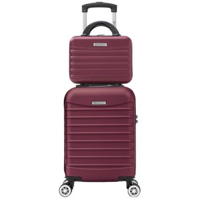 Set troler cabina cu geanta cosmetice Quasar & Co.®, valiza cabina avion, 40x30x20cm/28x22x14cm, 4 roti duble detasabile 360°, bagaj de mana, troller cu fermoar antifurt, cifru, maner telescopic lung, geamantan ABS 2.8 mm, LINE, Visiniu 11 Set troler cabina cu geanta cosmetice Quasar & Co.®, valiza cabina avion, 40x30x20cm/28x22x14cm, 4 roti duble detasabile 360°, bagaj de mana, troller cu fermoar antifurt, cifru, maner telescopic lung, geamantan ABS 2.8 mm, LINE, Visiniu 11