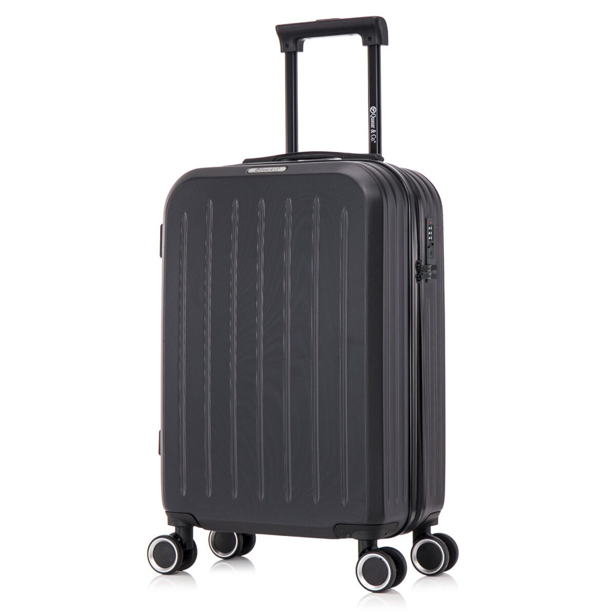 Troler cabina avion Quasar & Co.®, 55x35x22cm, bagaj de mana, troller cu fermoar antifurt, cifru, maner telescopic lung, geamantan cu 4 roti duble silentioase 360°, valiza ABS 2.8 mm, rezistent, port USB, suport de pahar, 10kg, Legend, Negru 4 Troler cabina avion Quasar & Co.®, 55x35x22cm, bagaj de mana, troller cu fermoar antifurt, cifru, maner telescopic lung, geamantan cu 4 roti duble silentioase 360°, valiza ABS 2.8 mm, rezistent, port USB, suport de pahar, 10kg, Legend, Negru 4
