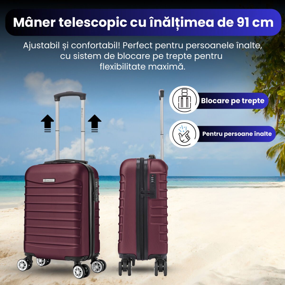 Set troler cabina cu geanta cosmetice Quasar & Co.®, valiza cabina avion, 40x30x20cm/28x22x14cm, 4 roti duble detasabile 360°, bagaj de mana, troller cu fermoar antifurt, cifru, maner telescopic lung, geamantan ABS 2.8 mm, LINE, Visiniu 5 Set troler cabina cu geanta cosmetice Quasar & Co.®, valiza cabina avion, 40x30x20cm/28x22x14cm, 4 roti duble detasabile 360°, bagaj de mana, troller cu fermoar antifurt, cifru, maner telescopic lung, geamantan ABS 2.8 mm, LINE, Visiniu 5