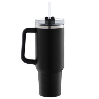 Cana termos cu maner si pai, Quasar & Co.®, cu capac To Go, pentru bauturi calde/reci, otel inoxidabil, 1.2 L, negru 7 Cana termos cu maner si pai, Quasar & Co.®, cu capac To Go, pentru bauturi calde/reci, otel inoxidabil, 1.2 L, negru 7