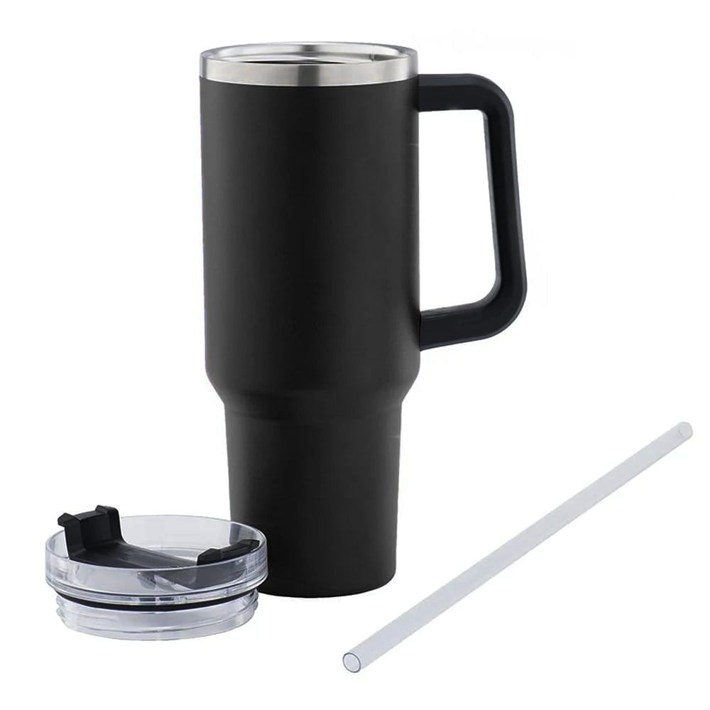 Cana termos cu maner si pai, Quasar & Co.®, cu capac To Go, pentru bauturi calde/reci, otel inoxidabil, 1.2 L, negru 3 Cana termos cu maner si pai, Quasar & Co.®, cu capac To Go, pentru bauturi calde/reci, otel inoxidabil, 1.2 L, negru 3