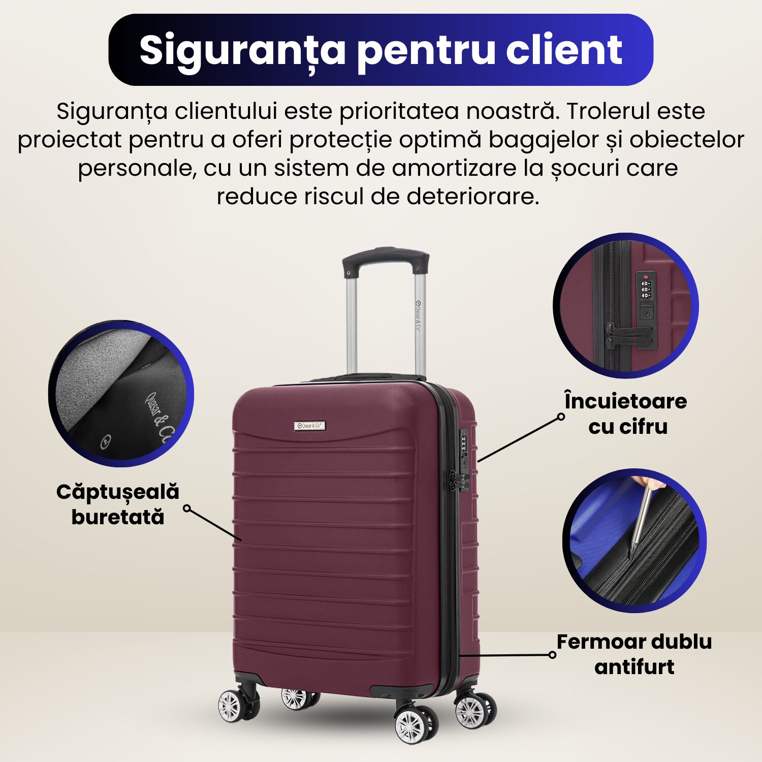 Imbunatatirile Fata De Varianta Anterioara: Incuietoare Noua Cu Cifru, Roti Silentioase, Maner Extensibil Mai Lung, Feromoar Antifurt Cu Doua Randuri De Dinti.