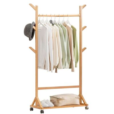 Cuier hol, Quasar & Co.®, cu roti, pretabil imbracaminte/incaltaminte, bambus, 80 x 35 x 155 cm, natur 9 Cuier hol, Quasar & Co.®, cu roti, pretabil imbracaminte/incaltaminte, bambus, 80 x 35 x 155 cm, natur 9