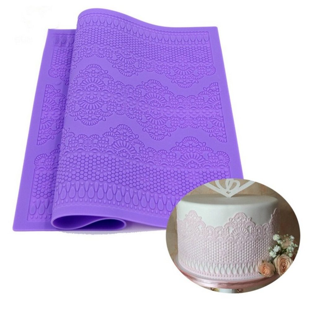Set cofetarie Quasar & Co.®, foaie 27 macarons, foaie 48 macarons, matrita silicon pentru decor, silicon, maro-mov 5