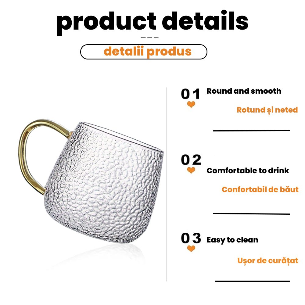 Set 6 cani, Quasar & Co.®, termorezistente, cafea/ceai, 300 ml, sticla borosilicata, transparent 3