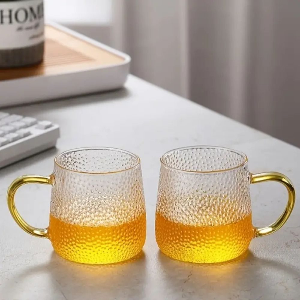 Set 6 cani, Quasar & Co.®, termorezistente, cafea/ceai, 300 ml, sticla borosilicata, transparent 4