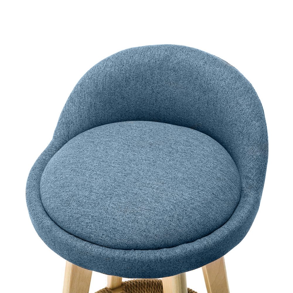 Scaun de bar, Quasar & Co.®, rotativ, sistem rotire 360°, inalt, tapitat, pretabil bucatarie, 37 x 37 x 80 cm, lemn/textil/burete, LOFT, albastru deschis 2 Scaun de bar, Quasar & Co.®, rotativ, sistem rotire 360°, inalt, tapitat, pretabil bucatarie, 37 x 37 x 80 cm, lemn/textil/burete, LOFT, albastru deschis 2