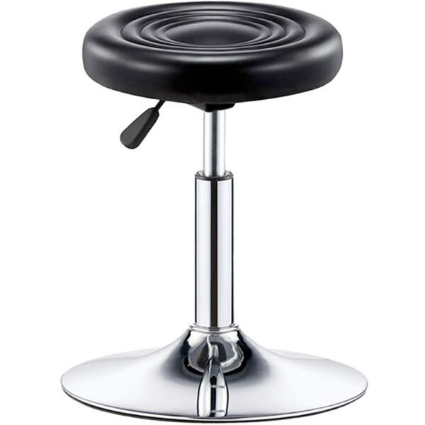 Scaun tip taburet bucatarie/bar, Quasar & Co.®, rotativ, reglabil pe inaltime, tapitat cu piele ecologica, taburete pretabile pentru cosmetica, salon, living sau industrial, 32×42-55 cm, VIVO, negru Scaune bar 2026-04-18 2